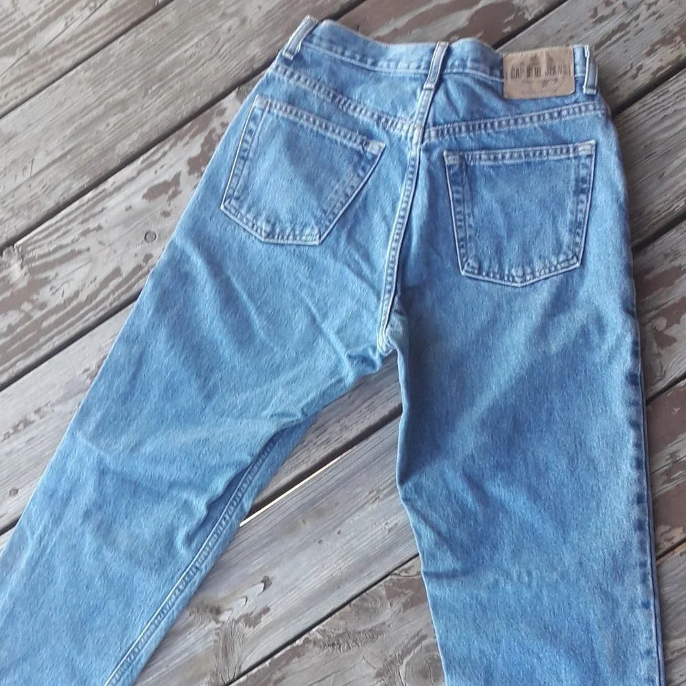Vintage Jeans The Gap Boot Cut Straight Leg All Cotton Womens Denim B - Picture 3 of 9